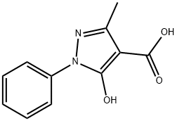 5-羟基-3-甲基-1-苯基-1H-吡唑-4-羧酸 结构式
