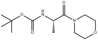 tert-butyl (S)-1-morpholino-1-oxopropan-2-ylcarbamate 结构式