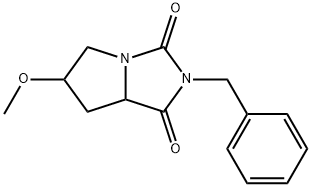1H-Pyrrolo[1,2-c]imidazole-1,3(2H)-dione, tetrahydro-6-methoxy-2-(phenylmethyl)- 结构式