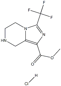 METHYL 3-(TRIFLUOROMETHYL)-5,6,7,8-TETRAHYDROIMIDAZO[1,5-A]PYRAZINE-1-CARBOXYLATE HYDROCHLORIDE 结构式
