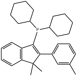 dicyclohexyl[1,1-dimethyl-2-(3-methylphenyl)-1H-inden-3-yl]Phosphine 结构式