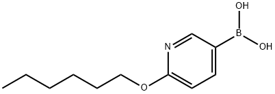 (6-(hexyloxy)pyridin-3-yl)boronic acid 结构式