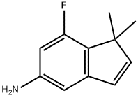 7-FLUORO-1,1-DIMETHYL-1H-INDEN-5-YL-AMINE 结构式