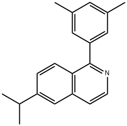 1-(3,5-二甲基苯基)-6-异丙基异喹啉 结构式