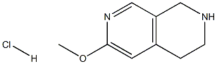 6-甲氧基-1,2,3,4-四氢-2,7-二氮杂萘盐酸盐 结构式