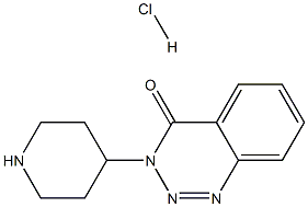 3-(哌啶-4-基)苯并[D][1,2,3]三嗪-4(3H)-酮盐酸盐 结构式