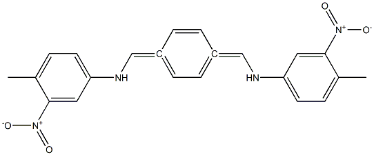 N,N'-[1,4-phenylenedi(methylylidene)]bis(4-methyl-3-nitroaniline) 结构式