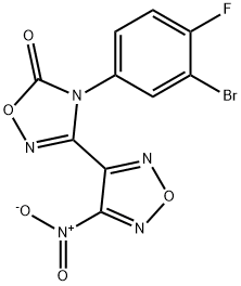 3-(4-硝基-1,2,5-噁二唑-3-基)-4-(3-溴-4-氟苯基)-1,2,4-噁二唑-5(4H)-酮 结构式