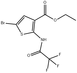 Ethyl 5-bromo-2-(2,2,2-trifluoroacetamido)thiophene-3-carboxylate 结构式