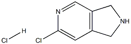 6-氯-1H,2H,3H-吡咯并[3,4-C]吡啶盐酸盐 结构式