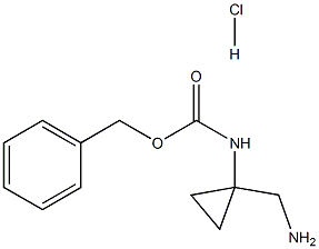 benzyl N-[1-(aminomethyl)cyclopropyl]carbamate hydrochloride 结构式