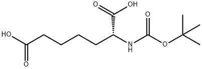 BOC-R-2-氨基庚二酸 结构式