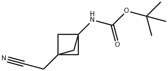 (3-(氰基甲基)双环[1.1.1]戊-1-基)氨基甲酸叔丁酯 结构式