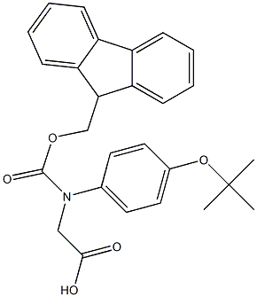 N-FMOC-RS-4-叔丁氧基苯甘氨酸 结构式