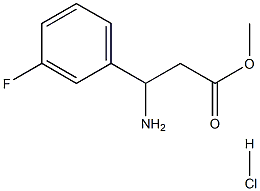 3-氨基-3-(3-氟苯基)丙酸甲酯盐酸盐 结构式