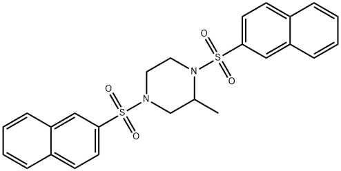 2-methyl-1,4-bis(naphthalen-2-ylsulfonyl)piperazine 结构式