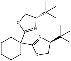 (4S,4'S)-2,2'-环己亚基双[4-叔丁基-4,5-二氢噁唑] 结构式