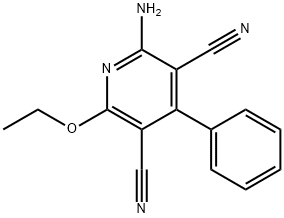 3,5-Pyridinedicarbonitrile,2-amino-6-ethoxy-4-phenyl- 结构式