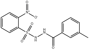 3-methyl-N'-[(2-nitrophenyl)sulfonyl]benzohydrazide 结构式