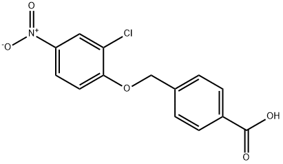 4-((2-氯-4-硝基苯氧基)甲基)苯甲酸 结构式