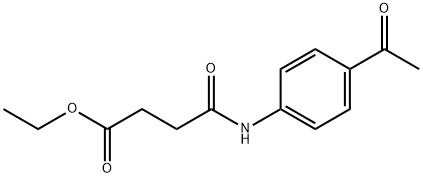 ethyl 4-[(4-acetylphenyl)amino]-4-oxobutanoate 结构式