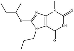 8-(sec-butylthio)-3-methyl-7-propyl-3,7-dihydro-1H-purine-2,6-dione 结构式