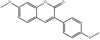 7-methoxy-3-(4-methoxyphenyl)chromen-2-one 结构式