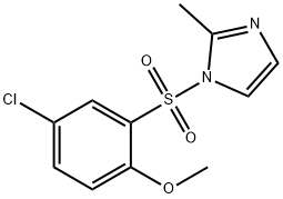 1-((5-chloro-2-methoxyphenyl)sulfonyl)-2-methyl-1H-imidazole 结构式