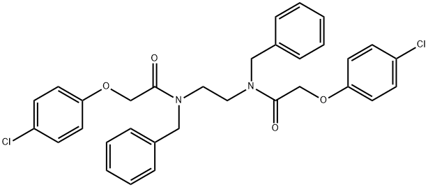 N,N'-1,2-ethanediylbis[N-benzyl-2-(4-chlorophenoxy)acetamide] 结构式