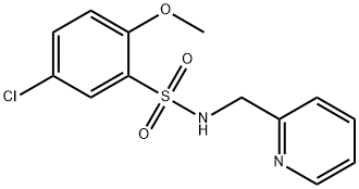 5-chloro-2-methoxy-N-(pyridin-2-ylmethyl)benzenesulfonamide 结构式