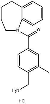 (4-(aminomethyl)-3-methylphenyl)(2,3,4,5-tetrahydrobenzo[b]azepin-1-yl)methanone hydrochloride 结构式
