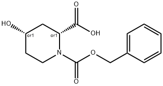 (2S,4R)-1-(Benzyloxycarbonyl)-4-Hydroxypiperidine-2-Carboxylic Acid 结构式