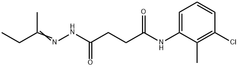 N-(3-chloro-2-methylphenyl)-4-[2-(1-methylpropylidene)hydrazino]-4-oxobutanamide 结构式