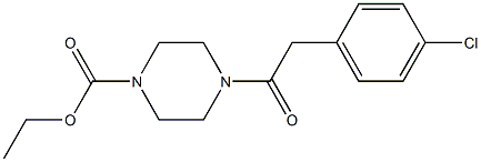 ethyl 4-[(4-chlorophenyl)acetyl]piperazine-1-carboxylate 结构式