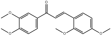 (2E)-3-(2,4-dimethoxyphenyl)-1-(3,4-dimethoxyphenyl)prop-2-en-1-one 结构式