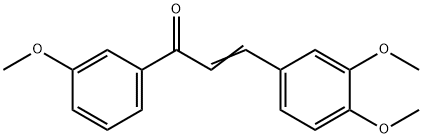 (2E)-3-(3,4-dimethoxyphenyl)-1-(3-methoxyphenyl)prop-2-en-1-one 结构式