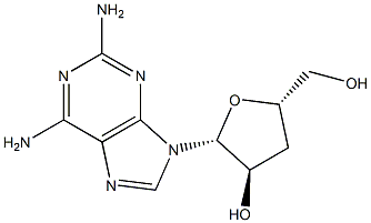 Adenosine, 2-amino-3'-deoxy- 结构式