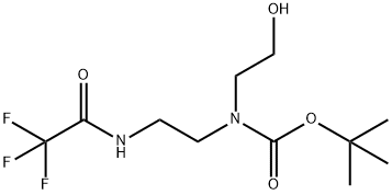 TERT-BUTYL 2-HYDROXYETHYL(2-(2,2,2-TRIFLUOROACETAMIDO)ETHYL)CARBAMATE 结构式