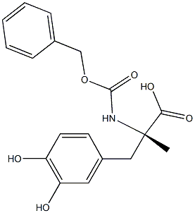 CBZ-DL-3-(3,4-二羟基苯基)-2-甲基丙氨酸 结构式