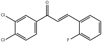 (2E)-1-(3,4-dichlorophenyl)-3-(2-fluorophenyl)prop-2-en-1-one 结构式