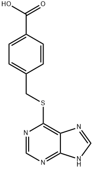4-(7H-purin-6-ylsulfanylmethyl)benzoic acid 结构式