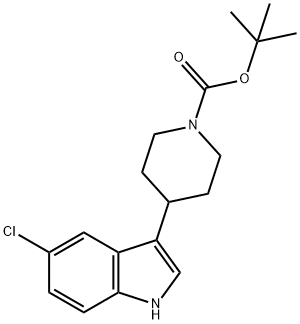 tert-butyl 4-(5-chloro-1H-indol-3-yl)piperidine-1-carboxylate 结构式