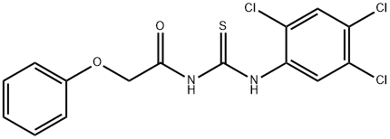 2-phenoxy-N-{[(2,4,5-trichlorophenyl)amino]carbonothioyl}acetamide 结构式