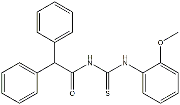 N-{[(2-methoxyphenyl)amino]carbonothioyl}-2,2-diphenylacetamide 结构式