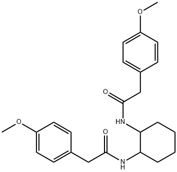 N,N'-1,2-cyclohexanediylbis[2-(4-methoxyphenyl)acetamide] 结构式