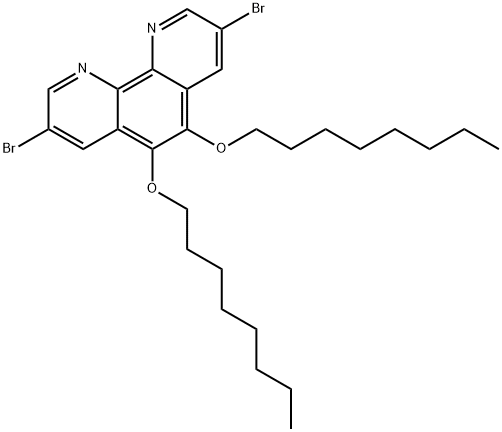 1,10-Phenanthroline, 3,8-dibromo-5,6-bis(octyloxy)- 结构式