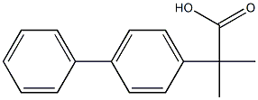 2-methyl-2-(4-phenylphenyl)propanoic acid 结构式