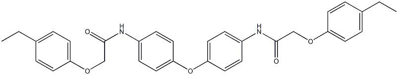 N,N'-[oxybis(4,1-phenylene)]bis[2-(4-ethylphenoxy)acetamide] 结构式