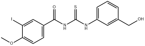 N-({[3-(hydroxymethyl)phenyl]amino}carbonothioyl)-3-iodo-4-methoxybenzamide 结构式