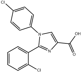 1-(4-Chloro-phenyl)-2-(2-chloro-phenyl)-1H-imidazole-4-carboxylic acid 结构式